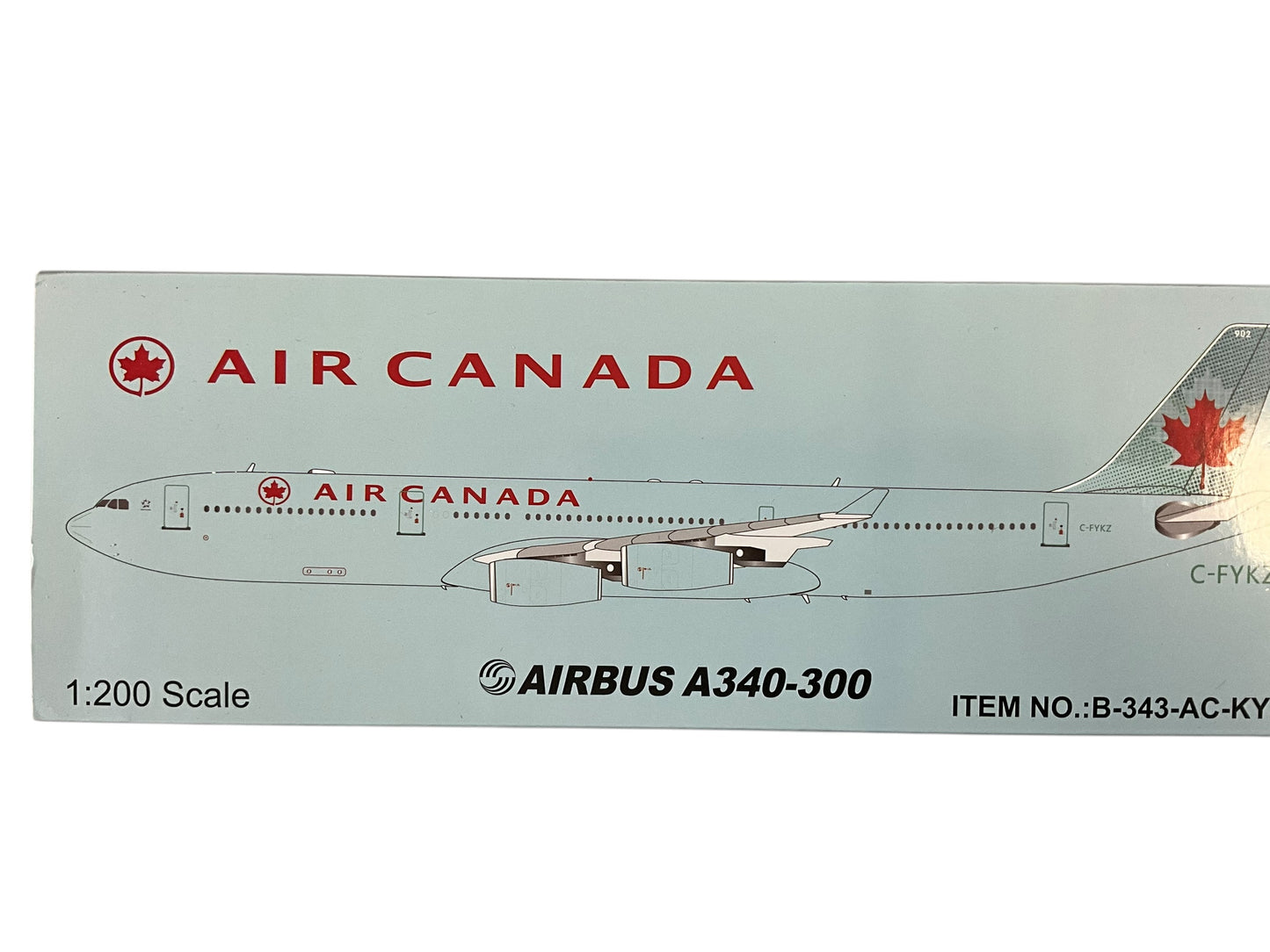 1/200 (Inflight200 ) B-Models (B-343-AC-KYZ) Airbus A340-300 (C-FYKZ) Sky-Blue ACA-5th Livery Air Canada (Limited Edition)