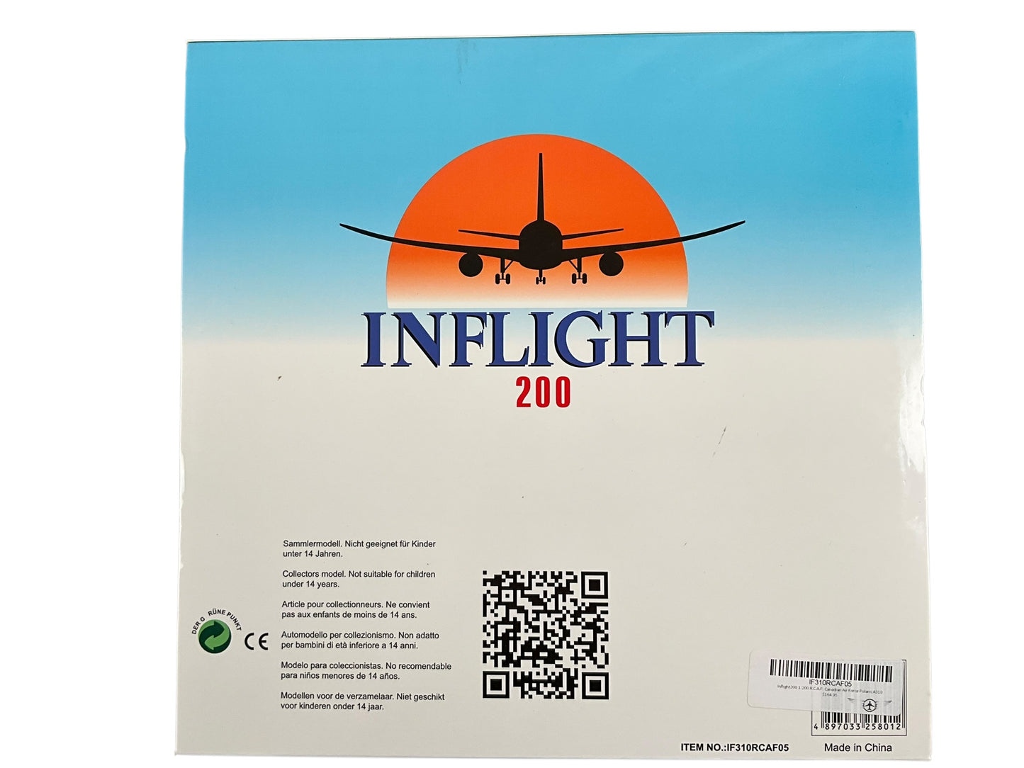 1/1200 Inflight200 (IF310RCAF05) Airbus A310-304MRTT (CC150) Polaris (15005) Lo-Vis Grey Camo (CFB Trenton, Ont) 437 "Husky" Sqdn R.C.A.F. (Limited Edition) 2020 Release