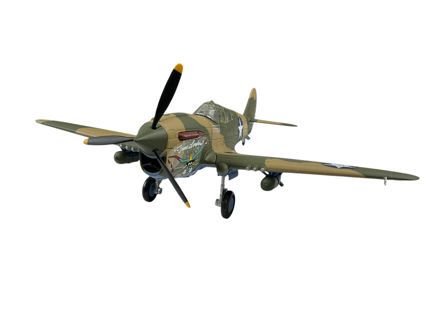 1/48 Franklin Mint/Armour (B11B622) Curtiss P40 WarHawk (ET601) flown bt Lt. J.D.Landers (5-Kills) "Texas Longhorns" 49th FG, 9th FS, U.S.A.A..F. (Limited Edition)