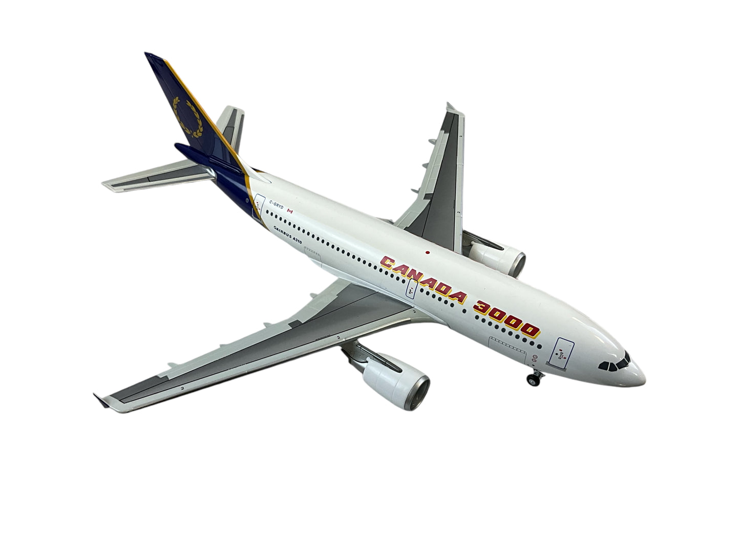 1/200 Hobbymaster (HL6004) Airbus A310-304 (C-GRYD) Transitional Livery with Royal Airlines Tail & CANADA 3000 Titles (Limited Edition)