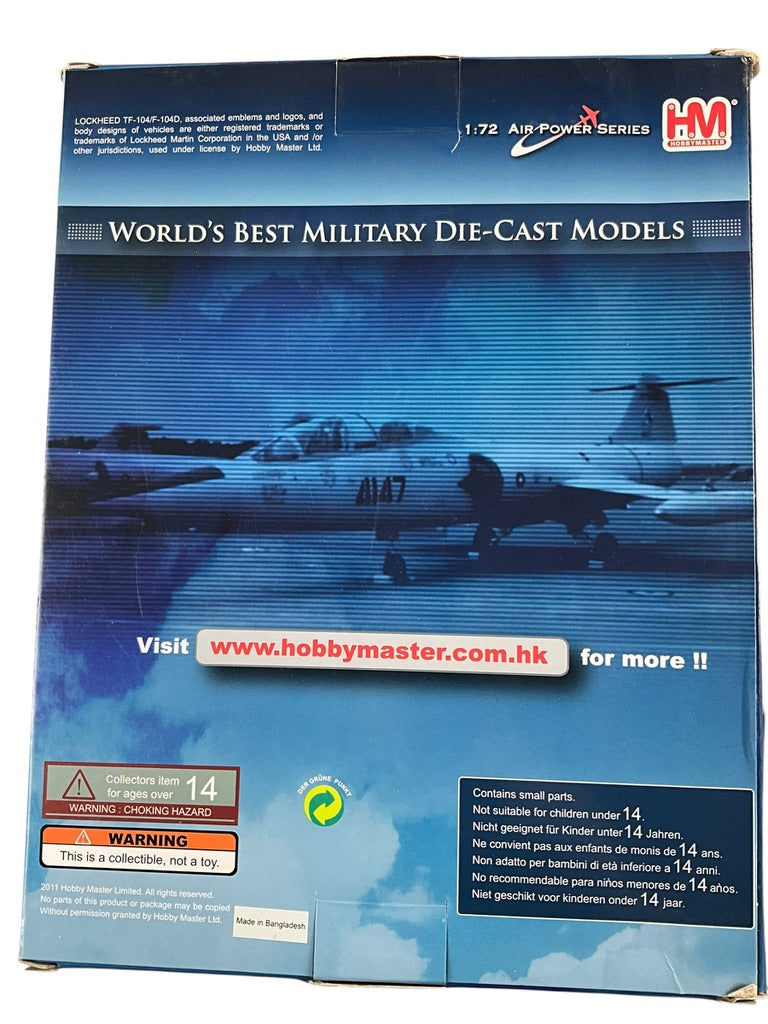 1/72 HobbyMaster (HA1062) Lockheed TF104G Starfighter (27+79) MFG2 MarineFlieger Deutche Bundes Marine 1985 (Limited Edition 0f Only 600)