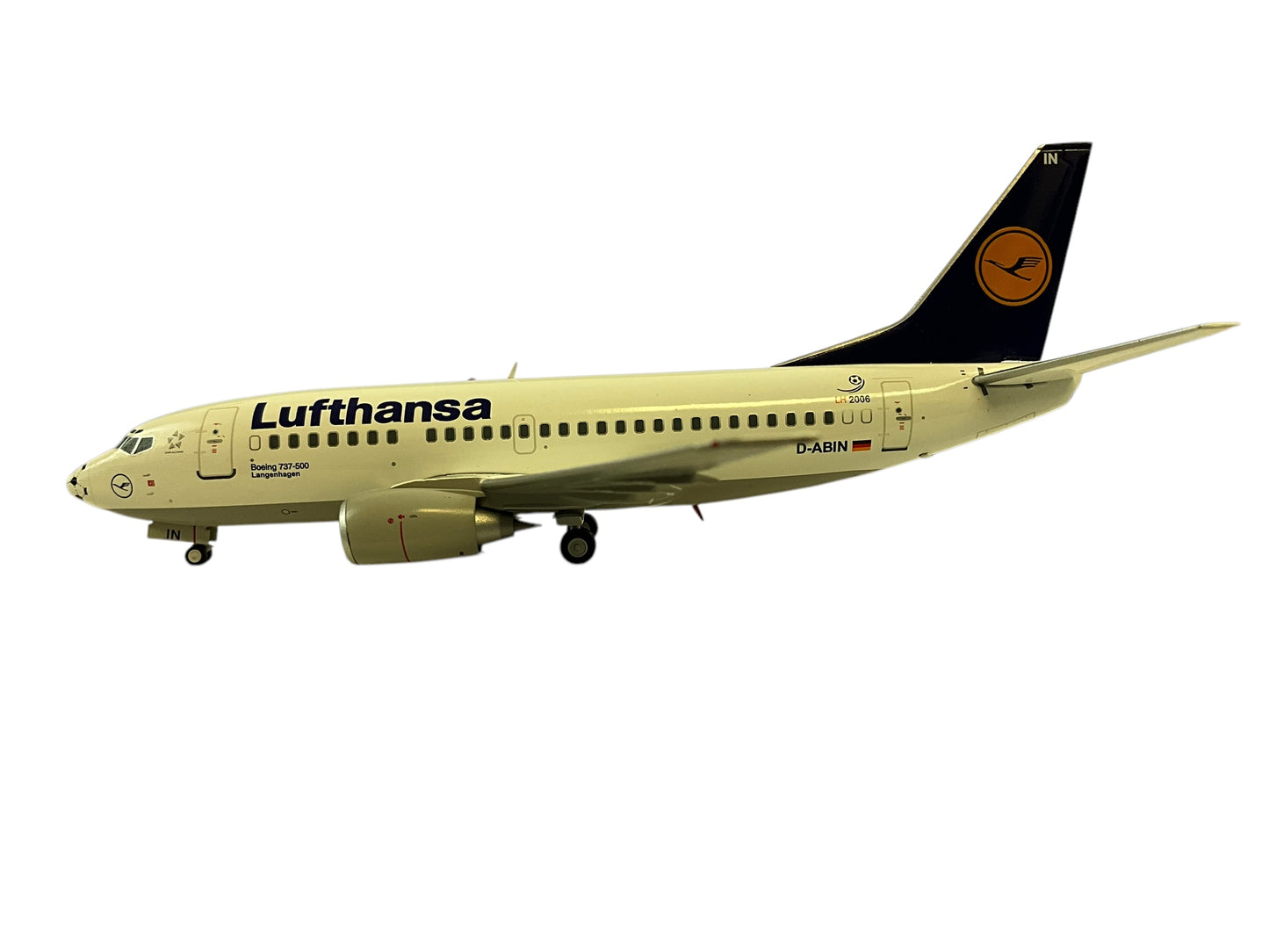 1/200 JC200 (XX2381) Boeing B737-500 (D-ABIN) "Langenhagen"- DLH 6th Livery with Football Nose - Lufthansa (Limited Edition)