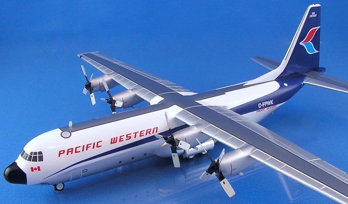 1/200 INFLIGHT200 LOCKHEED L100-20 HERCULES PACIFIC WESTERN AIRLINES