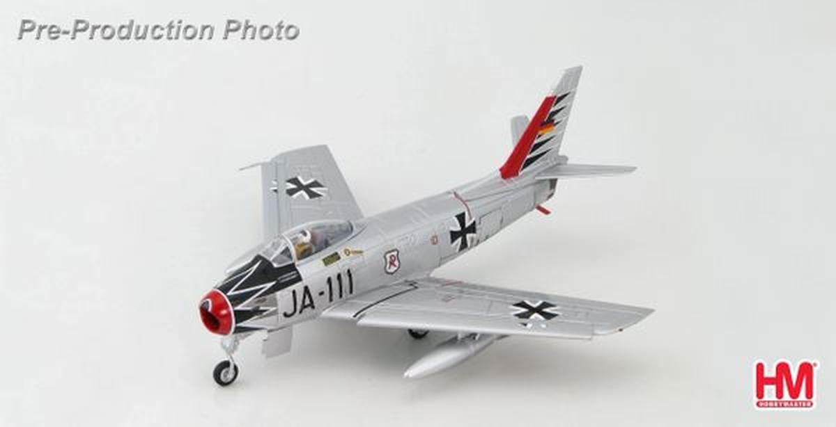 1/72 HOBBYMASTER (HA4308) CANADAIR CL13 SABRE MK-6 (JA-111) DEUTCHE BUNDES LUFTWAFFE JG-71 " RICHTHOFEN " Oberst-Leutnant Erich HARTMANN (ACE-of-ACES with 352 KILLS) 1960 (LIMITED EDITION of ONLY 600)