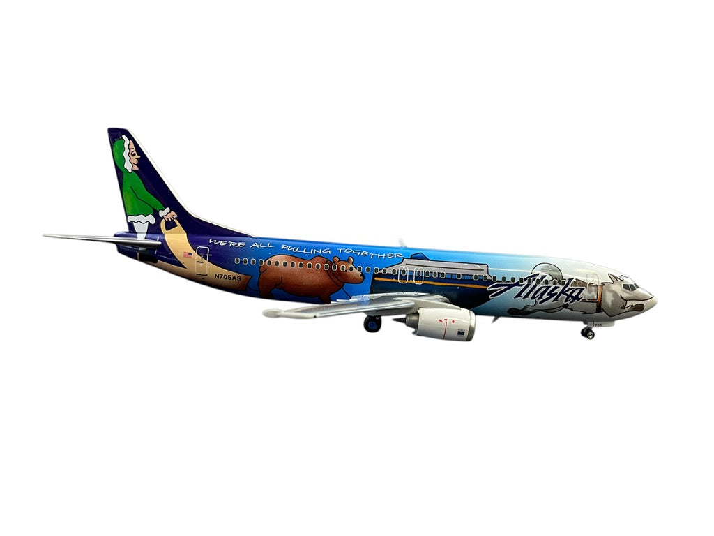 1/200 Gemini200 (G2ASA174) Boeing B737-400 (N705AS) "CargoDawg" DogSled & Alaska Attractions Livery - Alaska Airlines (Limited Edition) 2009 Release