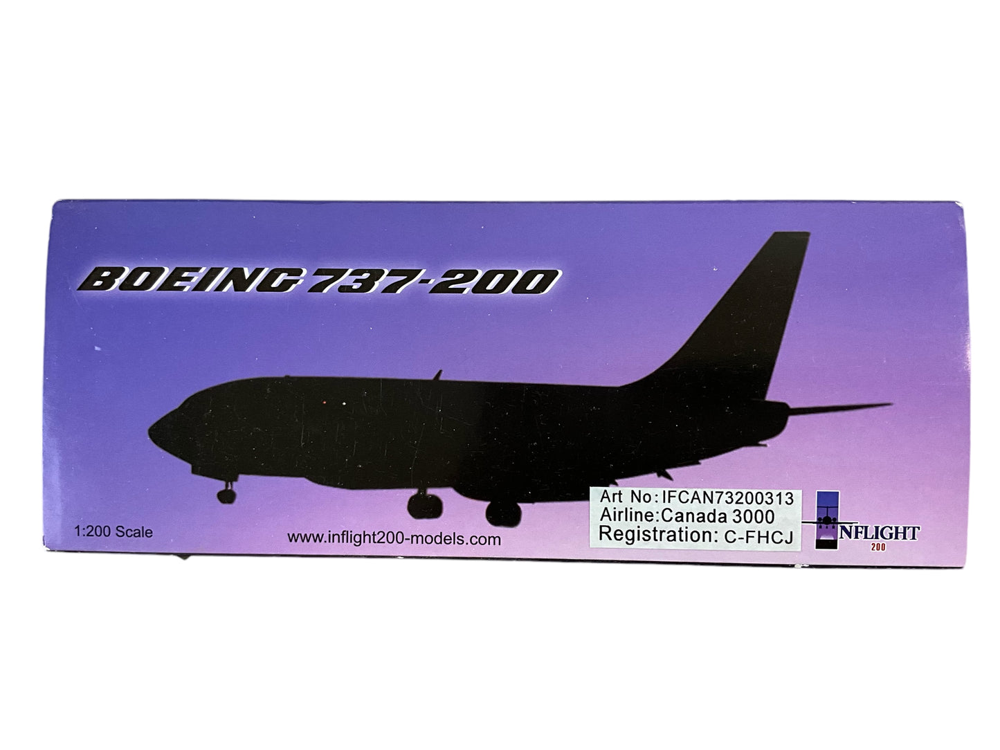 1/200 Inflight200 (IFCAN73200313) Boeing B737-201 (C-FHCJ) Transitional Livery with Canada3000 Titles & CanJet Tail - Canada3000 (Limited Edition #45 of ONLY 54)