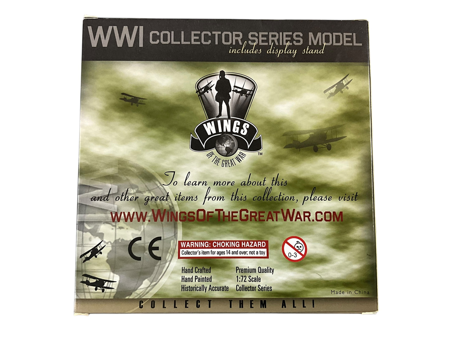 1/72 Wings of the Great War (WW11191) Airco DH4 (N33274) Pilot: 2nd Lt. J.F. Gibbs Observer: 2nd Lt. F. N. Nelms, D-Sqdn, Northern Bombing Group, U.S.M.C., Belgium 1918 (Limited Edition)