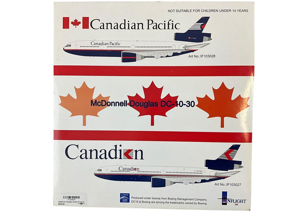 1/200 INFLIGHT200 (IF103028) McDONNELL-DOUGLAS DC10-30 CANADIAN PACIFIC AIRLINES (LIMITED EDITION #39 of ONLY 120)