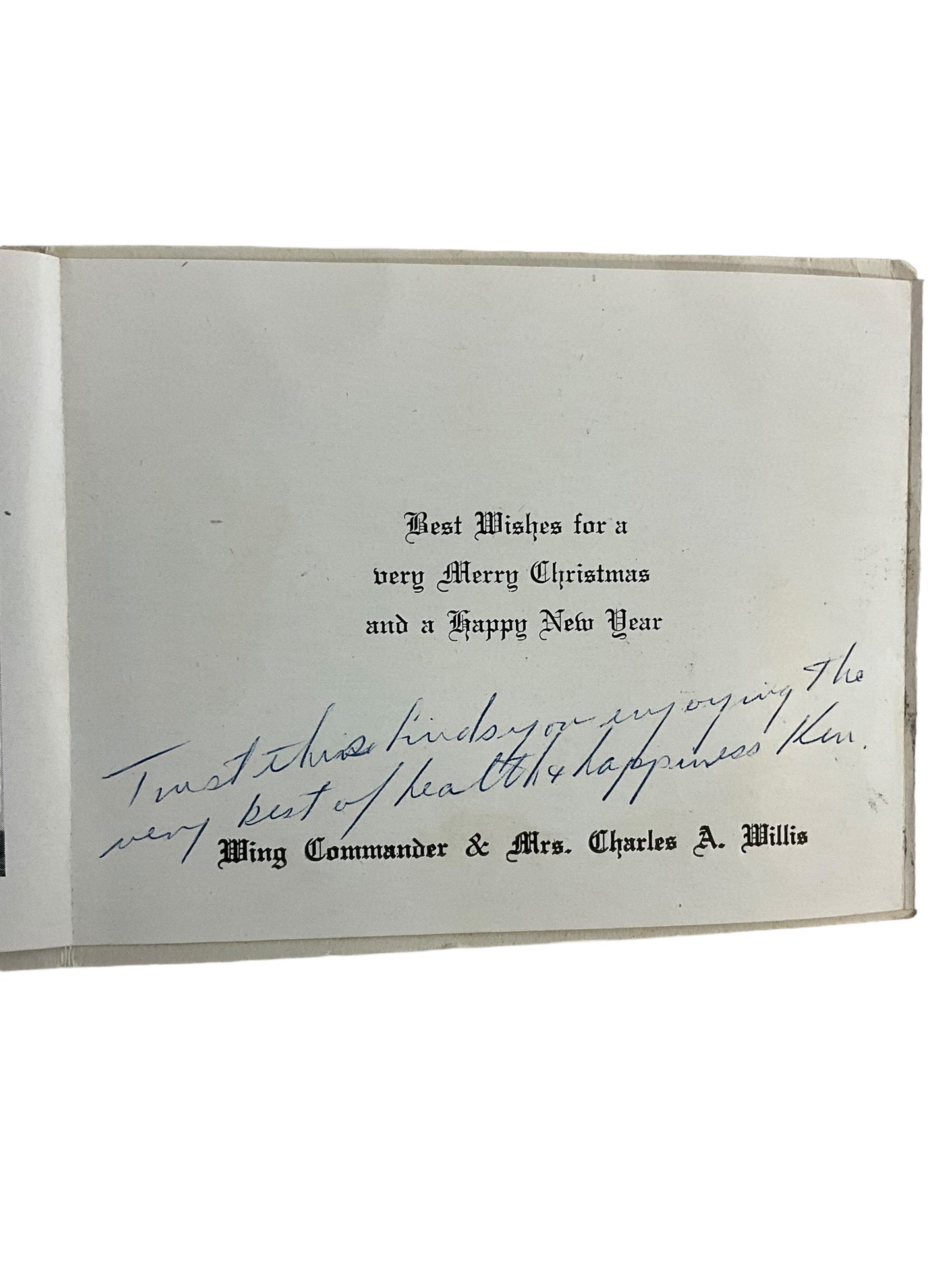WW2 Canadian RCAF Naval Air Section Dartmouth Nova Scotia Christmas Card