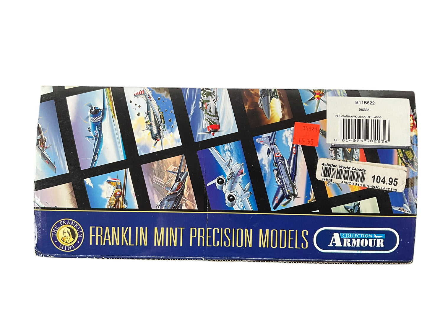 1/48 Franklin Mint/Armour (B11B622) Curtiss P40 WarHawk (ET601) flown bt Lt. J.D.Landers (5-Kills) "Texas Longhorns" 49th FG, 9th FS, U.S.A.A..F. (Limited Edition)