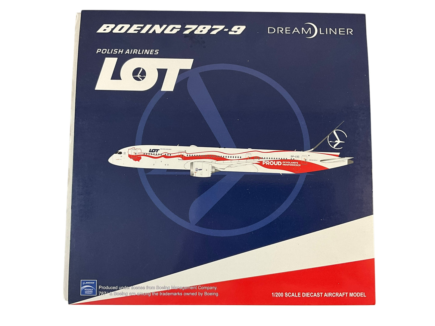 1/200 JC WINGS BOEING B787-9 LOT POLISH AIRLINES * PROUD of POLAND'S INDEPENDENCE *