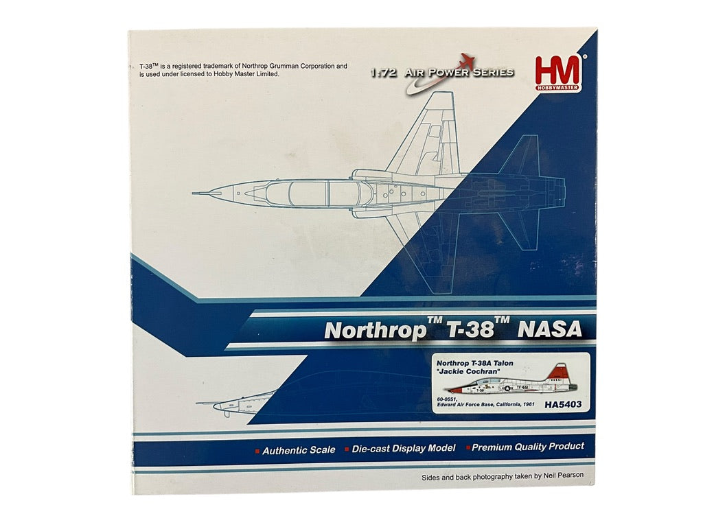 1/72 HobbyMaster (HA5403) Northrop T38A Talon (60-551) "Jackie Cochran" Edwards's Air Force Base, California U.S.A.F. 1961 (Limited Edition)