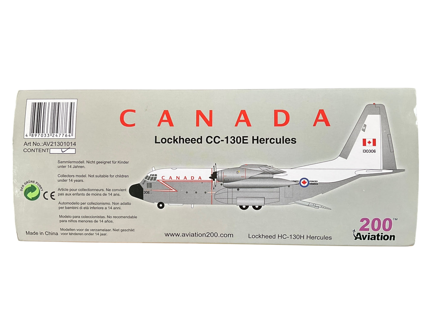 1/200 AVIATION200 (AV2-130-1014) LOCKHEED CC-130E HERCULES 436 Thunderbird Sqn CANADIAN ARMED FORCES