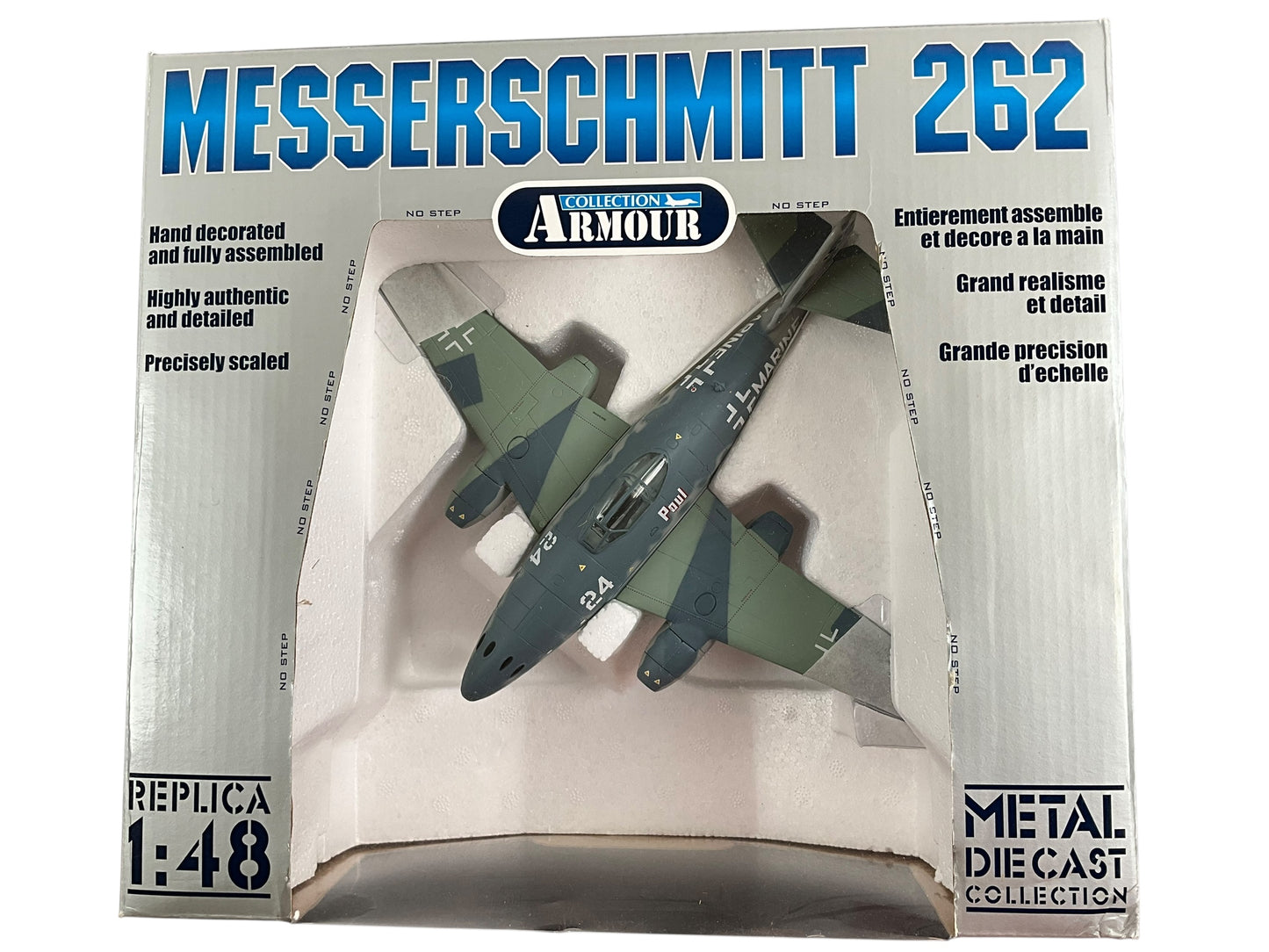1/48 Armour/Franklin Mint (98156/B11B303) Messerschmitt ME262A Sturmvogel (24) "Poul" Kriegsmarine Prototype (Limited Edition)