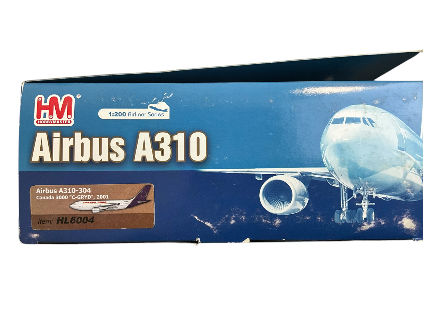 1/200 Hobbymaster (HL6004) Airbus A310-304 (C-GRYD) Transitional Livery with Royal Airlines Tail & CANADA 3000 Titles (Limited Edition)