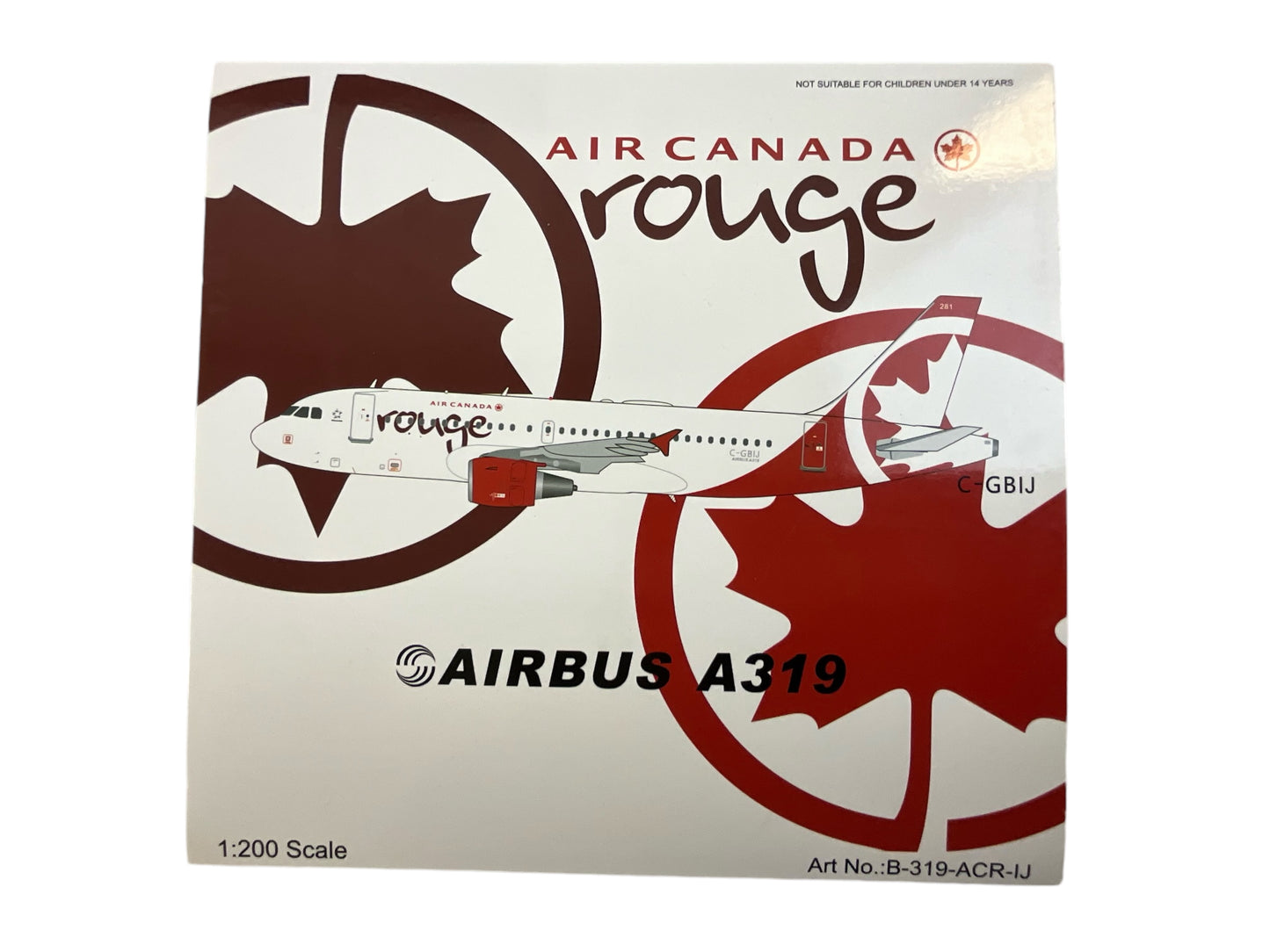 1/200 (Inflight200) B-Models (B-319-ACR-IJ) Airbus A319-114 (C-GBIJ) Air Canada - Rouge (Limited Edition)