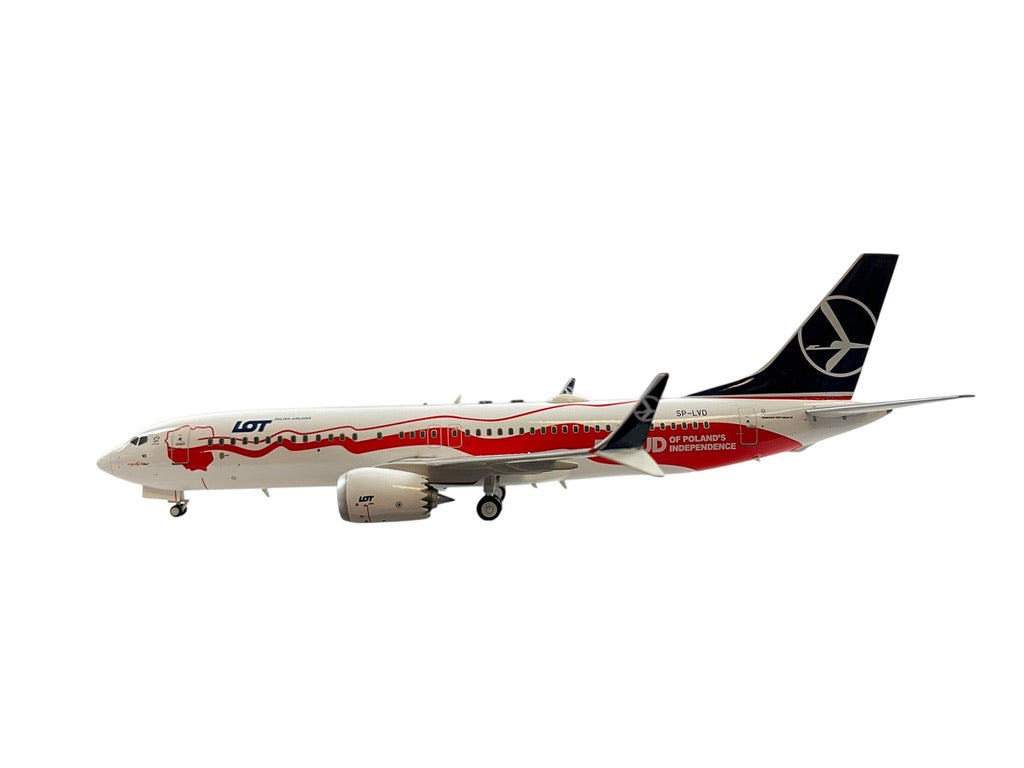 1/200 INFLIGHT200 (IF737MAXLOT02) BOEING B737MAX8 (SP-LVD) LOT POLISH AIRLINES "PROUD of POLAND'S INDEPENDENCE" Livery 2018 (LIMITED EDITION) 2024 Release