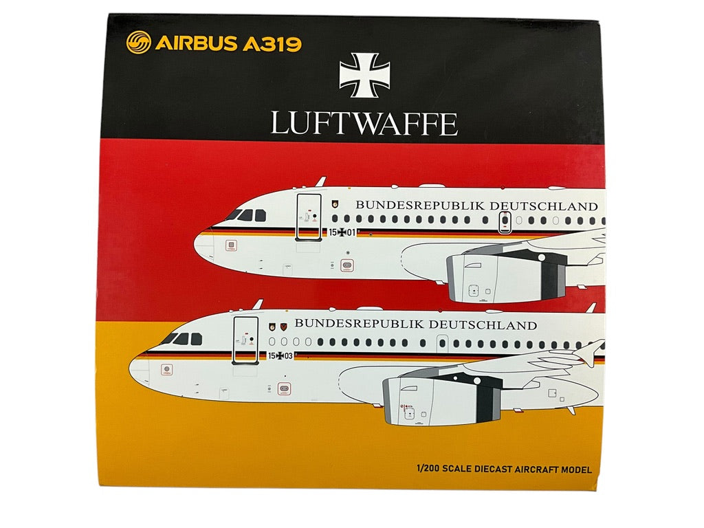 1/200 JC200 (LH2247) Airbus A319-133CJ (15-01) - BundesRepublic Deutschland - Deutsch Bundes Luftwaffe (Limited Edition)