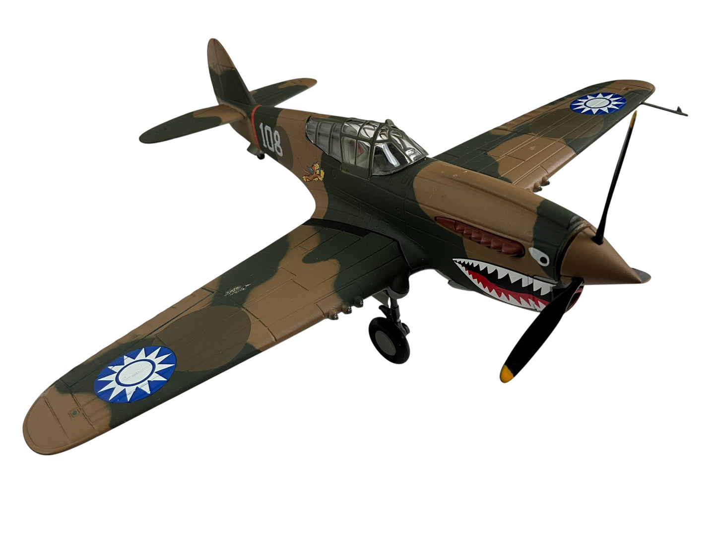 1/48 Franklin Mint/Armour (B11B628/98501) Curtiss P40 WarHawk (108) flown by WWII AVG "Ace" David Lee "Tex" Hill 2nd Pursuit Squadron "Flying Tigers" Chinese Nationalist Army Air Force (limited Edition)