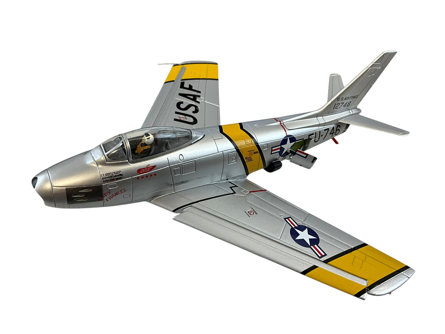 1/200 HobbyMaster (HA4315) North American F86E Sabre (FU746) "Lady Francis" flown by Colonel Francis S. Gabreski (5 Kills) & Major William H. Westcott 25th FS, 1st FW , U.S.A.F. Sout Korea Oct 1951 (Limited Edition of Only 600)