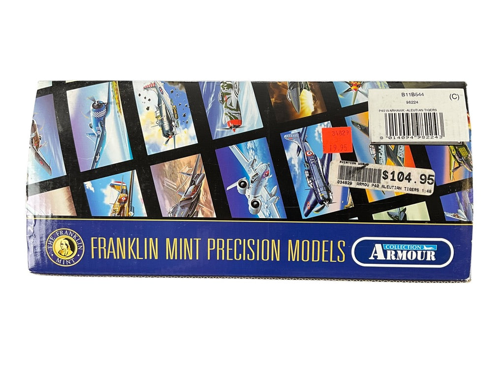 1/48 Franklin Mint/Armour (B11B544) Curiss P40 WarHawk "Aleutian Tigers" 343rd FG, 11th FS, U.S.A.A.F. (Limited Edition)