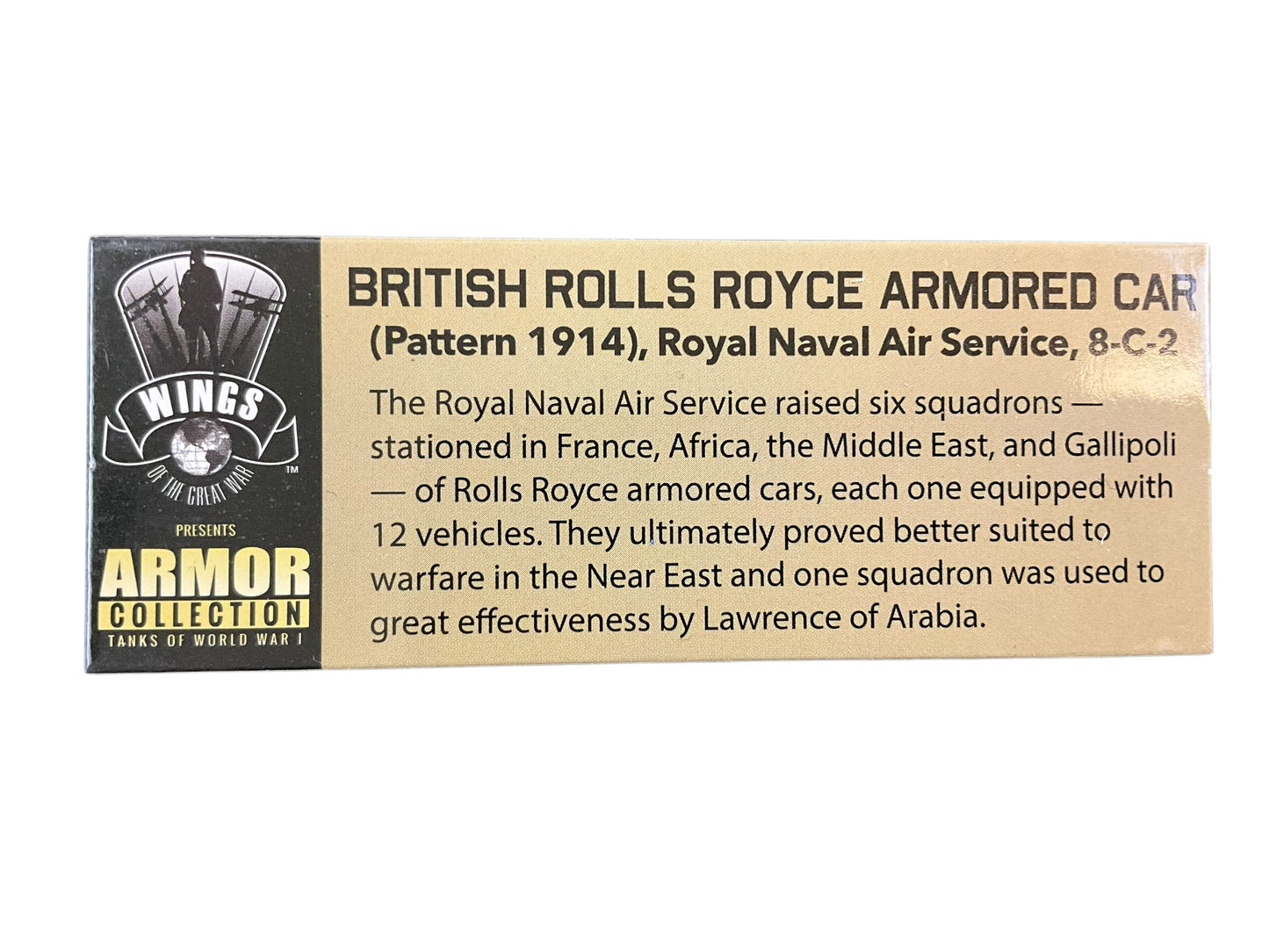 1/72 Wings of the Great War (WW10301) British Rolls Royce Armoured Car (Pattern 1914) 8-C-2 Royal Naval Air Service (Limited Edition)