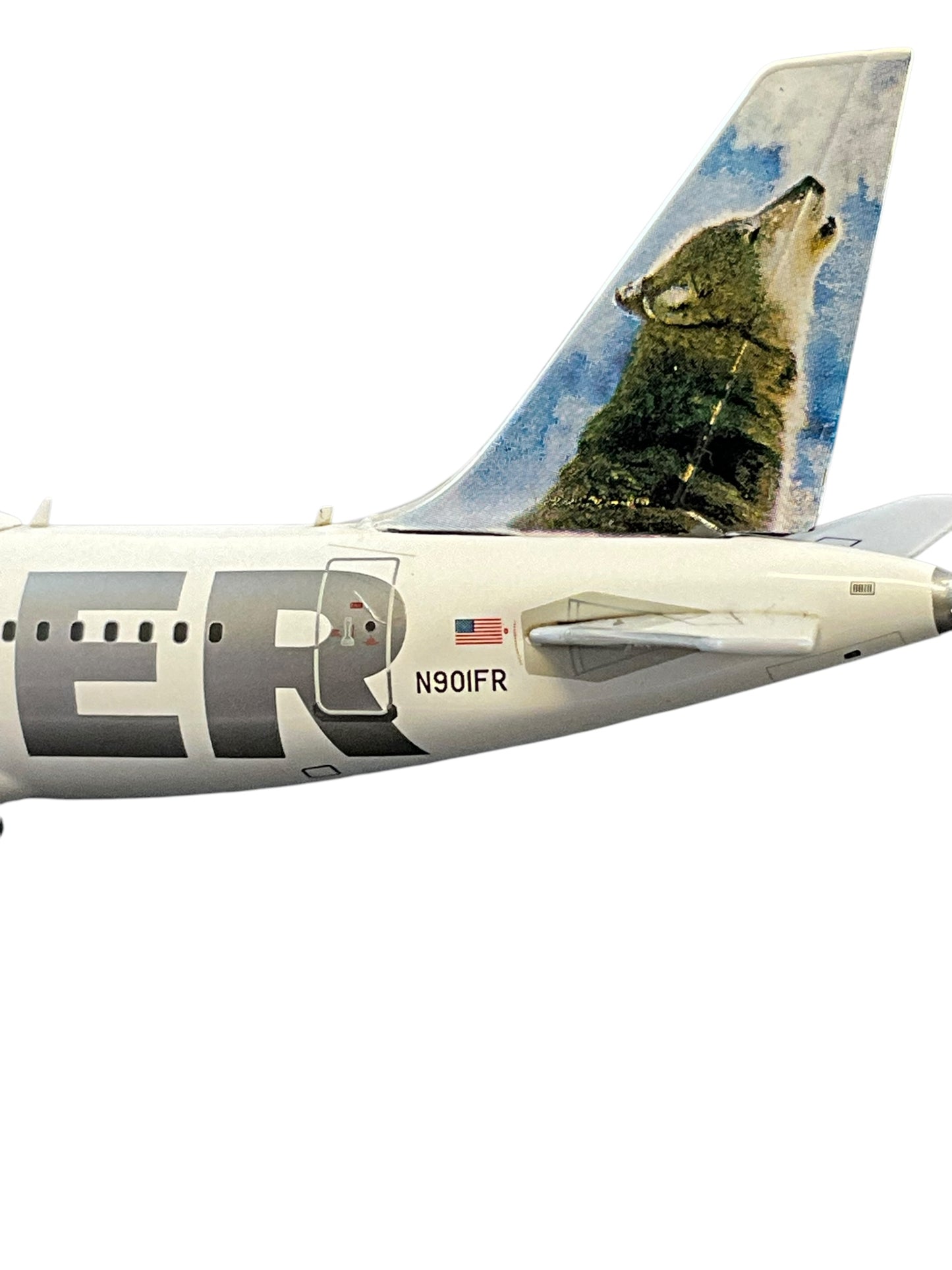1/200 Genini200 (G2FFT054) Airbus A319 (N901FR) "CargoDawg" Howling Wolf Tail Frontier Airlines (Limited Edition) 2008 Release