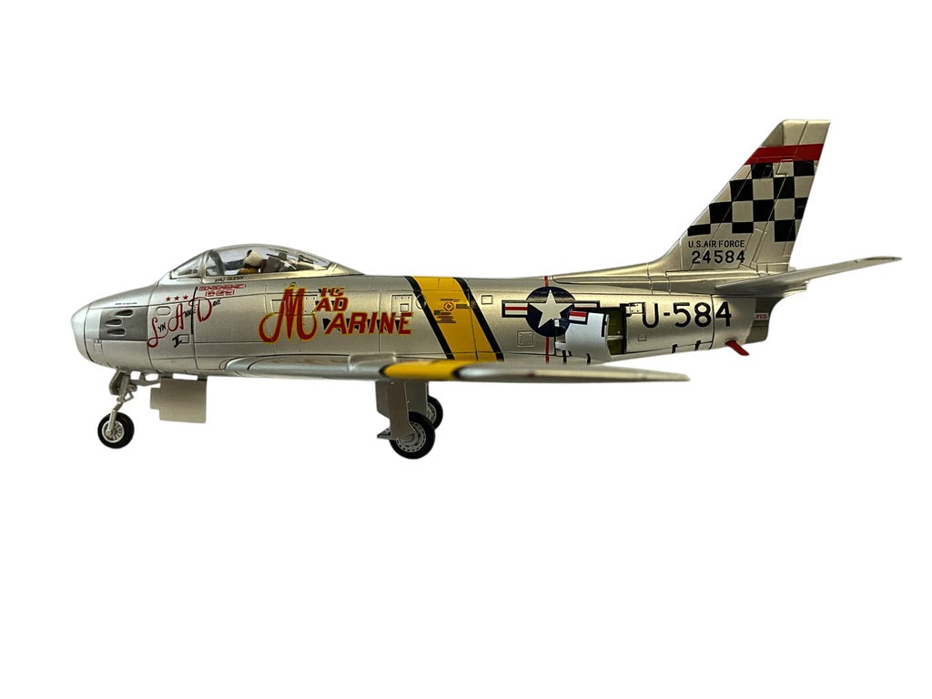 1/72 HobbyMaster (HA4312) North American F86F Sabre (52-4584) "Mig Mad Marine" of Major John Glenn (3rd Mercury Astronaut) 25th FS Suwon AB Korea 1953 U.S.A.F. (Limited Edition of Only 600)