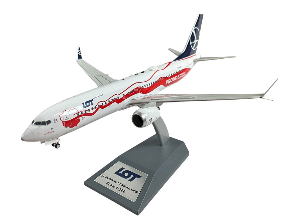 1/200 INFLIGHT200 (IF737MAXLOT02) BOEING B737MAX8 (SP-LVD) LOT POLISH AIRLINES "PROUD of POLAND'S INDEPENDENCE" Livery 2018 (LIMITED EDITION) 2024 Release