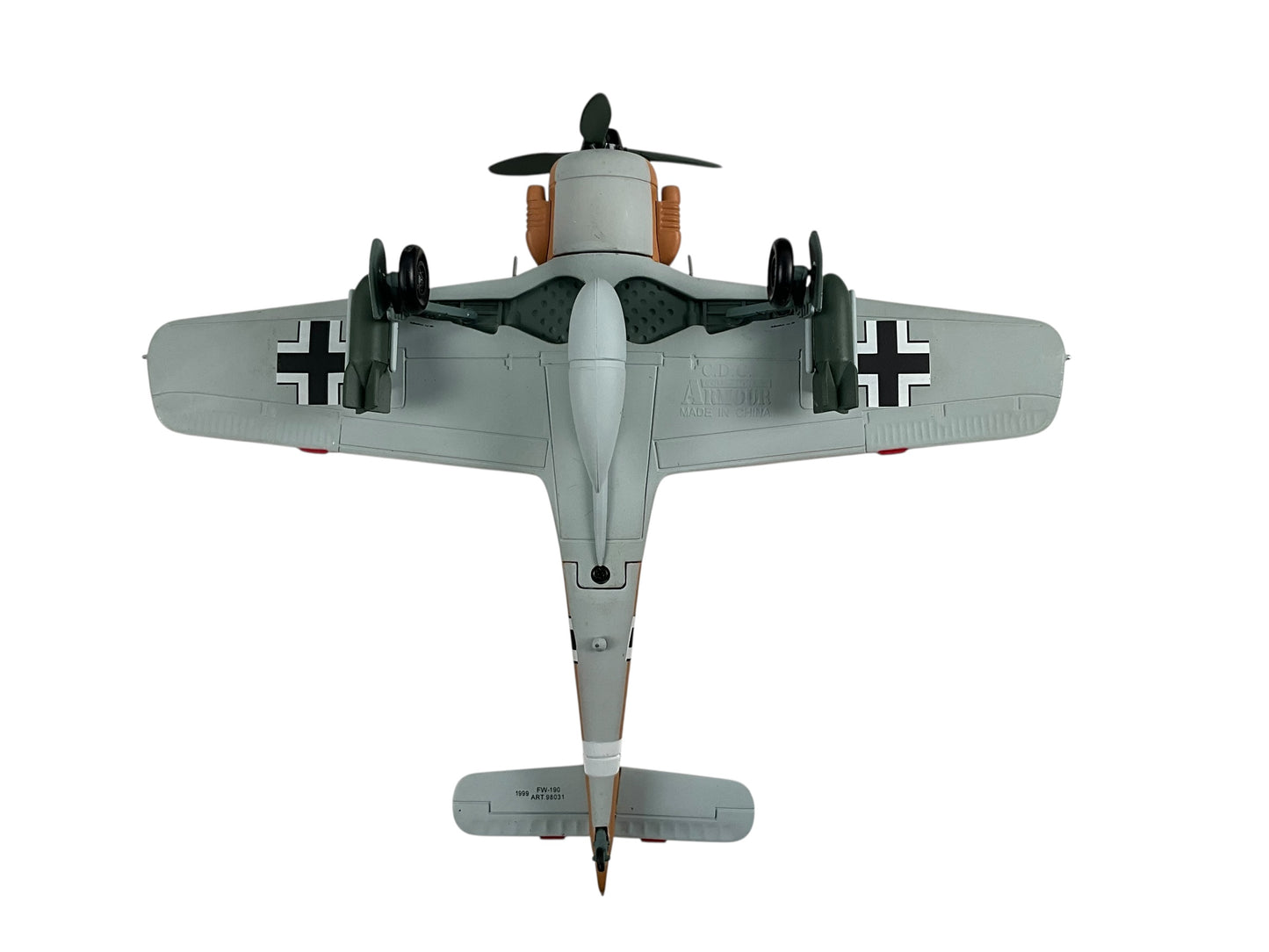 1/48 Armour/Franklin Mint (ART.98031/B11B224) Focke Wulf FW190-A4 Dessert Cammo, flown by Gruppenkommandeur Jagdgeschwader 11 (JG 11—11h Fighter Wing) Adolf Dickfeld (136 Kills) II./JG 2, Deutsche Reich Luftwaffe, Tunísia 1943 (Limited Edition)