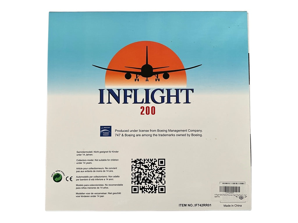 1/200 Inflight200 (IF742RR01) Boeing B747-267B (N787RR) "Trent 1000 - 1000 times better" - RR Flying Testbed - Rolls-Royce (limited Edition)