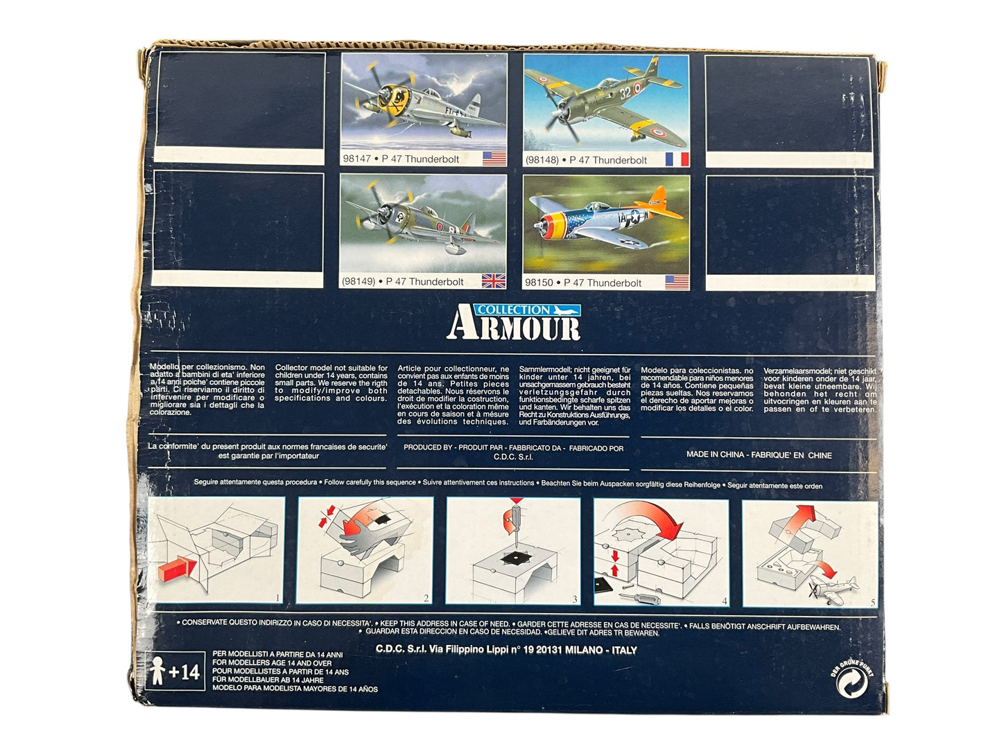 1/48 Armour/Franklin Mint (98150) Republic P47D Thunderbolt (IA+N - 433240) "Tarheel Hal" WWII,. U.S.A.A..F. (Limited Edition.