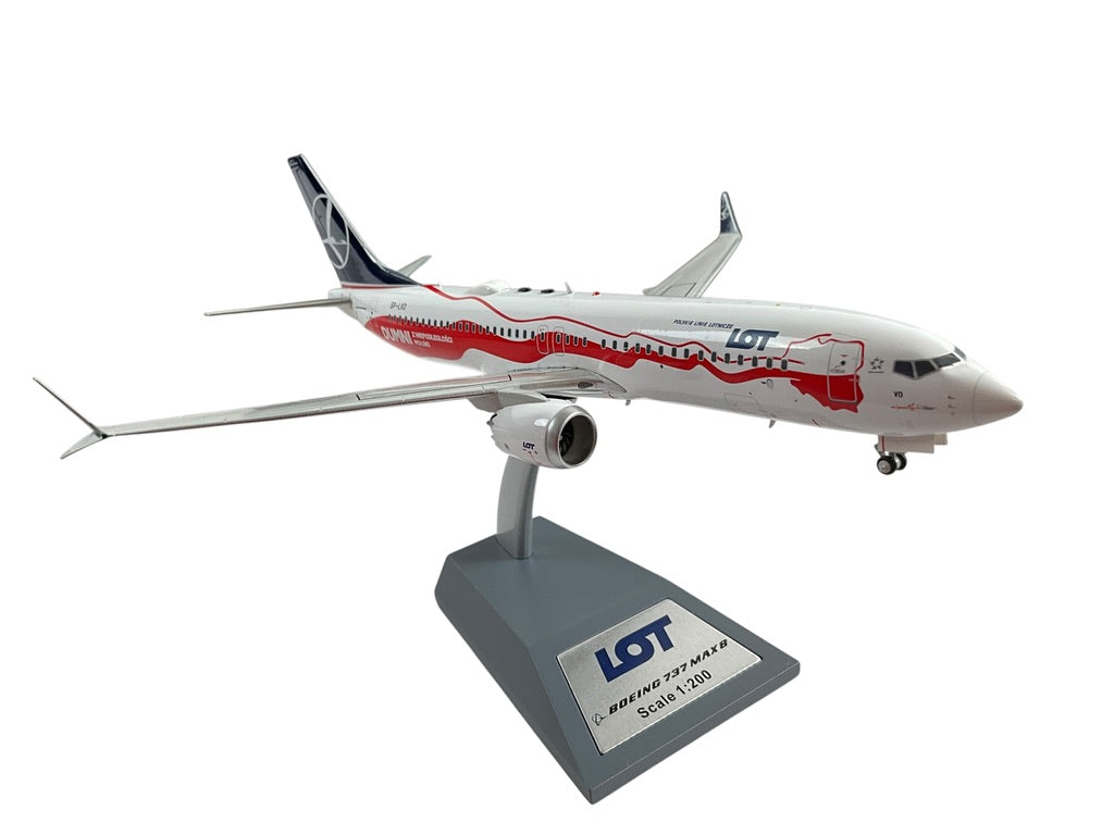 1/200 INFLIGHT200 (IF737MAXLOT02) BOEING B737MAX8 (SP-LVD) LOT POLISH AIRLINES "PROUD of POLAND'S INDEPENDENCE" Livery 2018 (LIMITED EDITION) 2024 Release