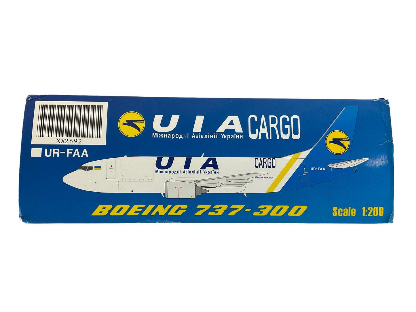 Ukrainian International Airlines Cargo Boeing 737-300 JC Wings 1:200 Scale Die Cast Model NIB