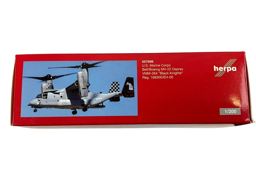 1/200 Herpa (557696) Bell/Boeing MV22 Osprey (168300/EH-00) VMM264 "Black Knights" U.S.Marine Corps (Limited Edition)
