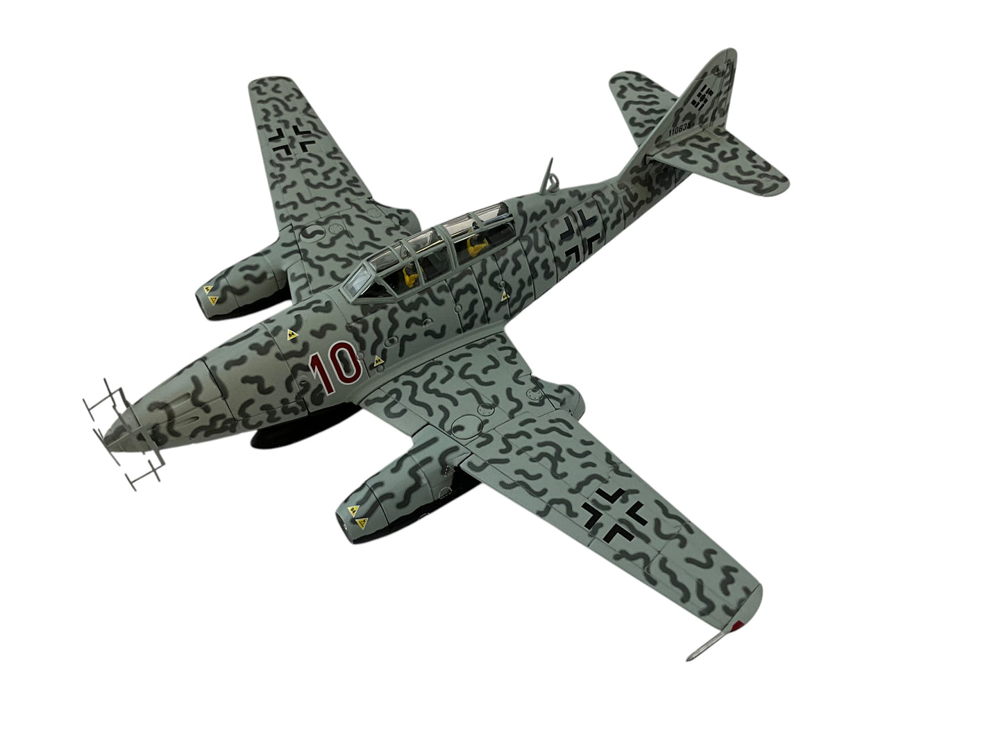 1/72 Corgi (AA35709) Messerschmitt Me262B-A/U1 Schwalbe (W/NR 110635 "Red 10") OberLeutnant Kurt Welter (63 Kills) 10/NJG 11 WWII Reich's Luftwaffe (Limited Edition #0681 of Only 1000)