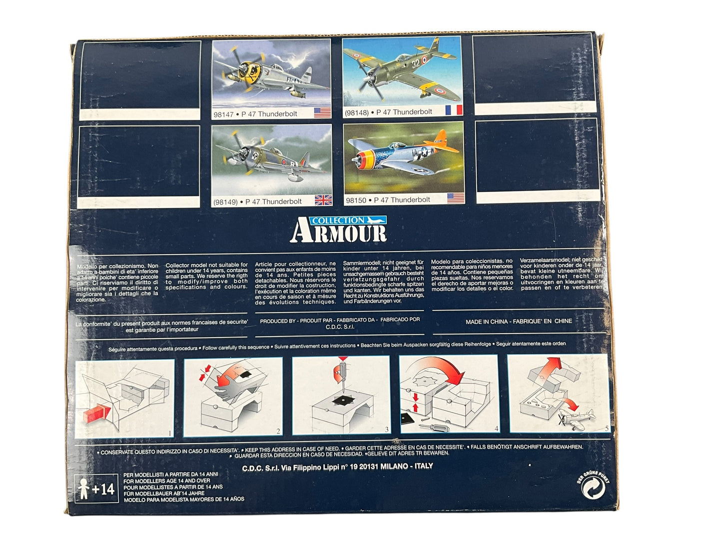1/48 Armour/Franklin Mint (98146) Republic P47D Thunderbolt (HV+A - 226418) flown by Colonel Francis "Gabby" Gabreski WWII Fighter "ACE" 61FS, 56FG, U.S.A.A.F. (Limited Edition)
