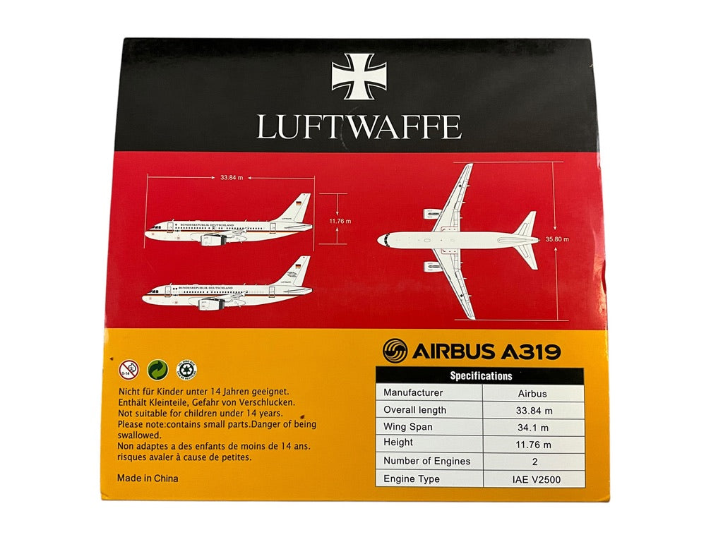 1/200 JC200 (LH2247) Airbus A319-133CJ (15-01) - BundesRepublic Deutschland - Deutsch Bundes Luftwaffe (Limited Edition)