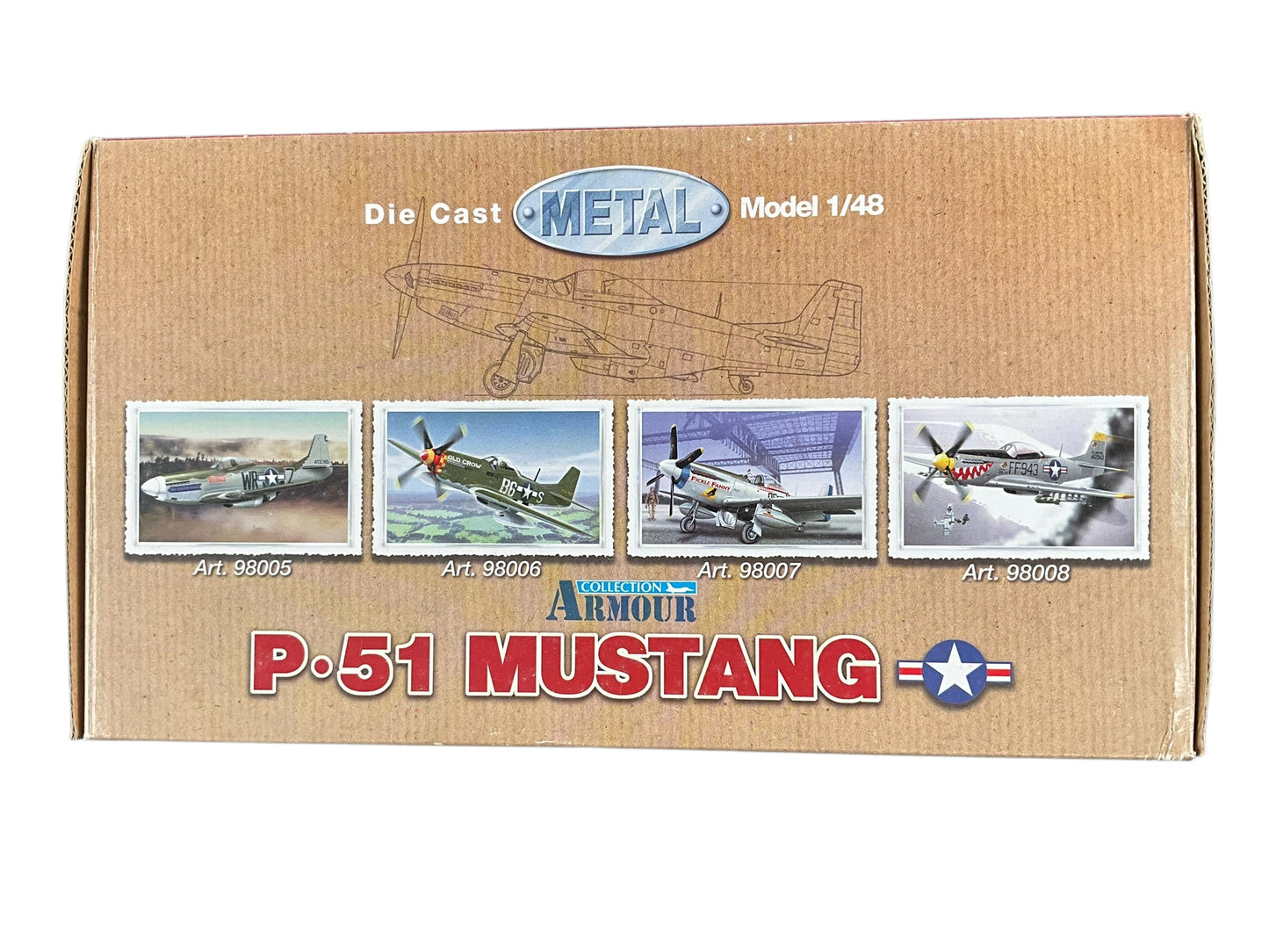 1/48 Armour/Franklin Mint (ART.98005/B11F047-C) North American P51D Mustang (WR+Z/413305) "THE HUNTER TEXAS" flown by WWII Ace 1st Lt. Henry Brown (26 Kills) 354th FS 355th FG 8th AF U.S.A.A.F. 1944 (Limited Edition)