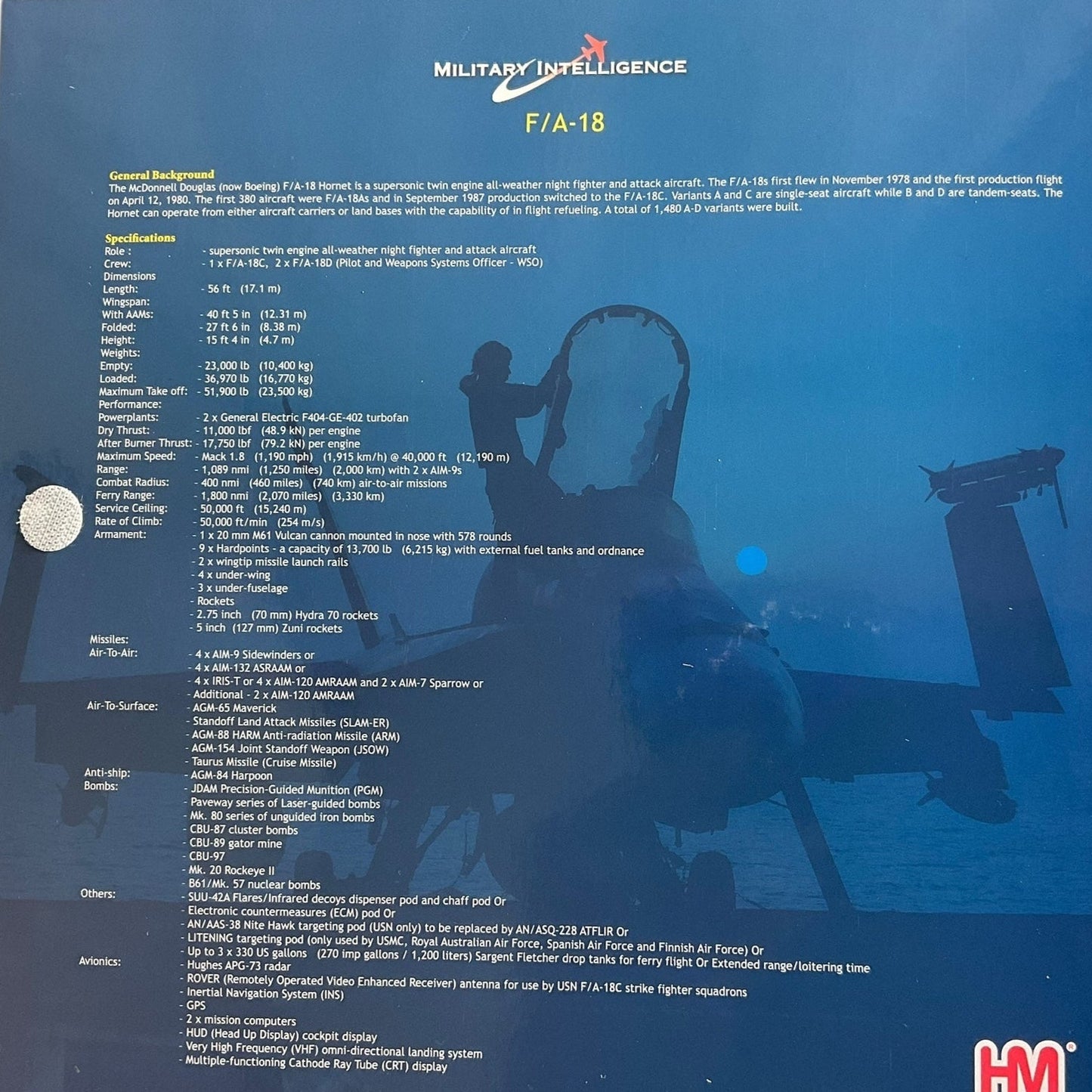 1/72 HobbyMaster (HA3589) McDonnell Douglas CF188 (F18A) Hornet (188774) "R.C.A.F. 100th Anniversary Scheme" R,C.A.F. 2024 (Limited Edition)