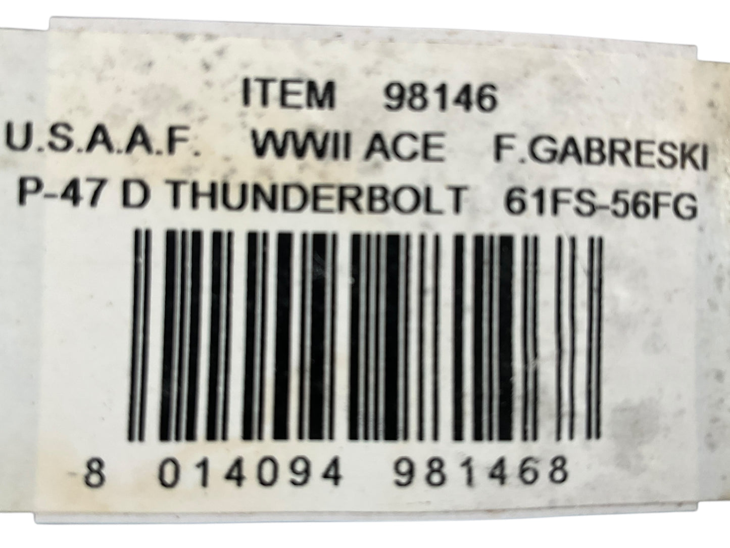 1/48 Armour/Franklin Mint (98146) Republic P47D Thunderbolt (HV+A - 226418) flown by Colonel Francis "Gabby" Gabreski WWII Fighter "ACE" 61FS, 56FG, U.S.A.A.F. (Limited Edition)