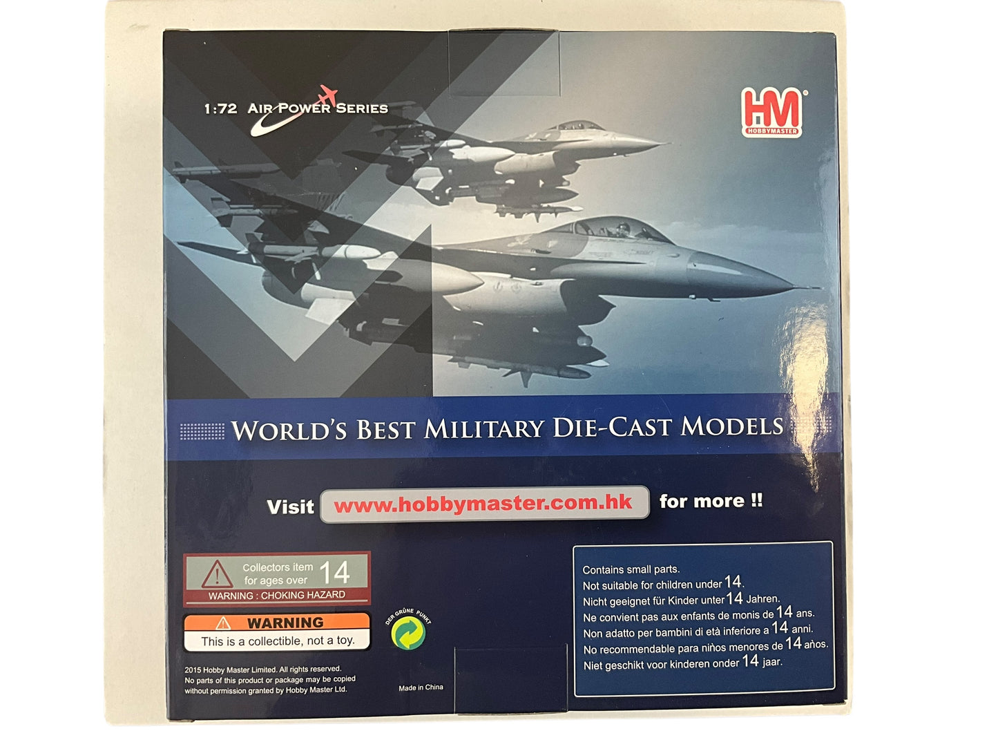1/72 HobbyMaster (HA3886) Lockheed F16C Raven (4047) "100th Anniversary of the Polish Air Force" 302nd FS, Polish Air Force Dec 2019 (Limited Edition)