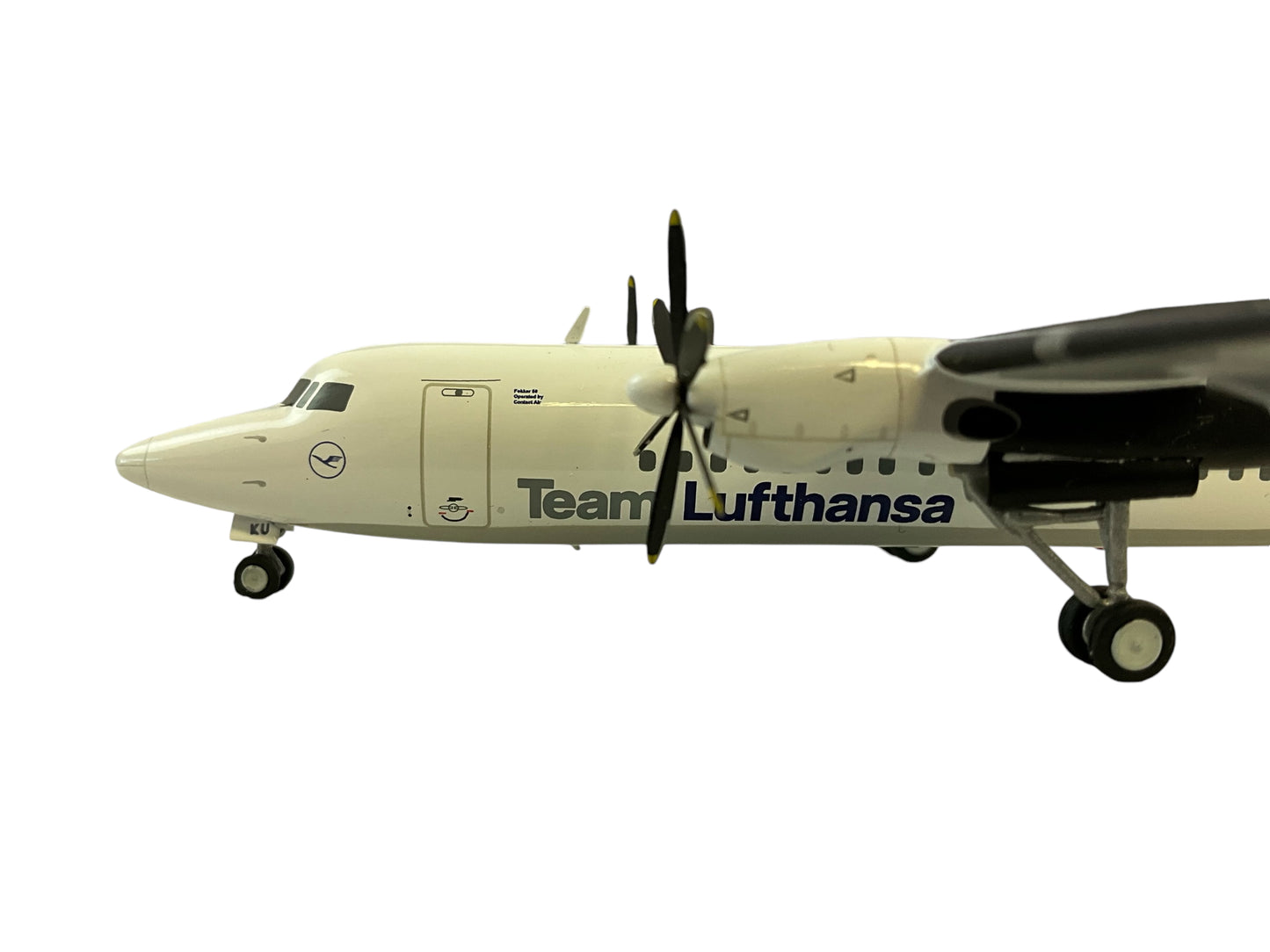 1/200 JC200 (SA2022) Fokker50 (D-AFKU) Operated by Contact Air - Team Lufthansa (Limited Edition)