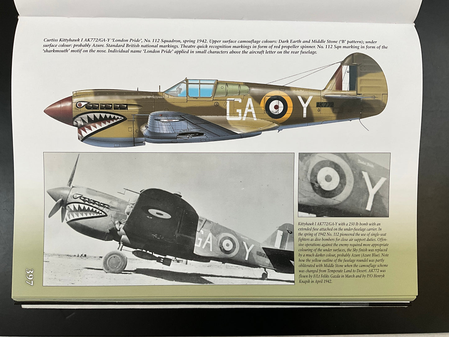 1/48 Franklin Mint/Armor (B11B625) Curtiss P40D KittyHawk Mk.1 (GA-Y/AK772) "London Pride" North Africa 112 Sqdn R.A.F. (Limited Edition)