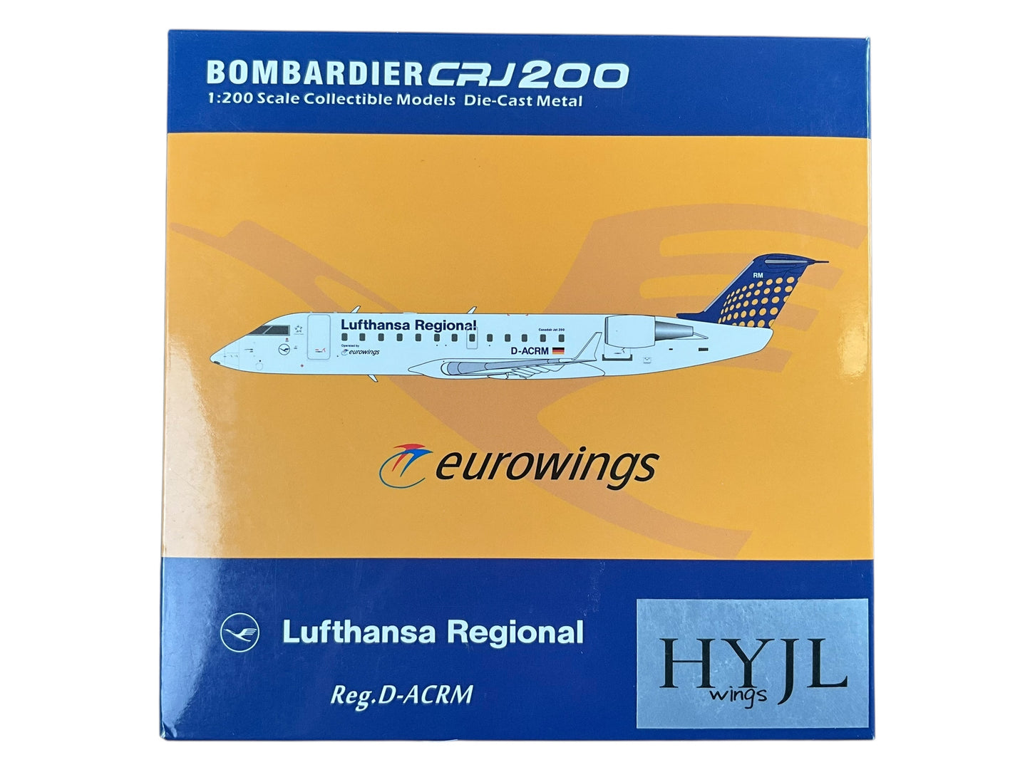 1/200 HYJL Wings Bombardier CRJ200 (D-ACRM) EuroWings for Lufthansa Regional (Limited Edition of Only 80)