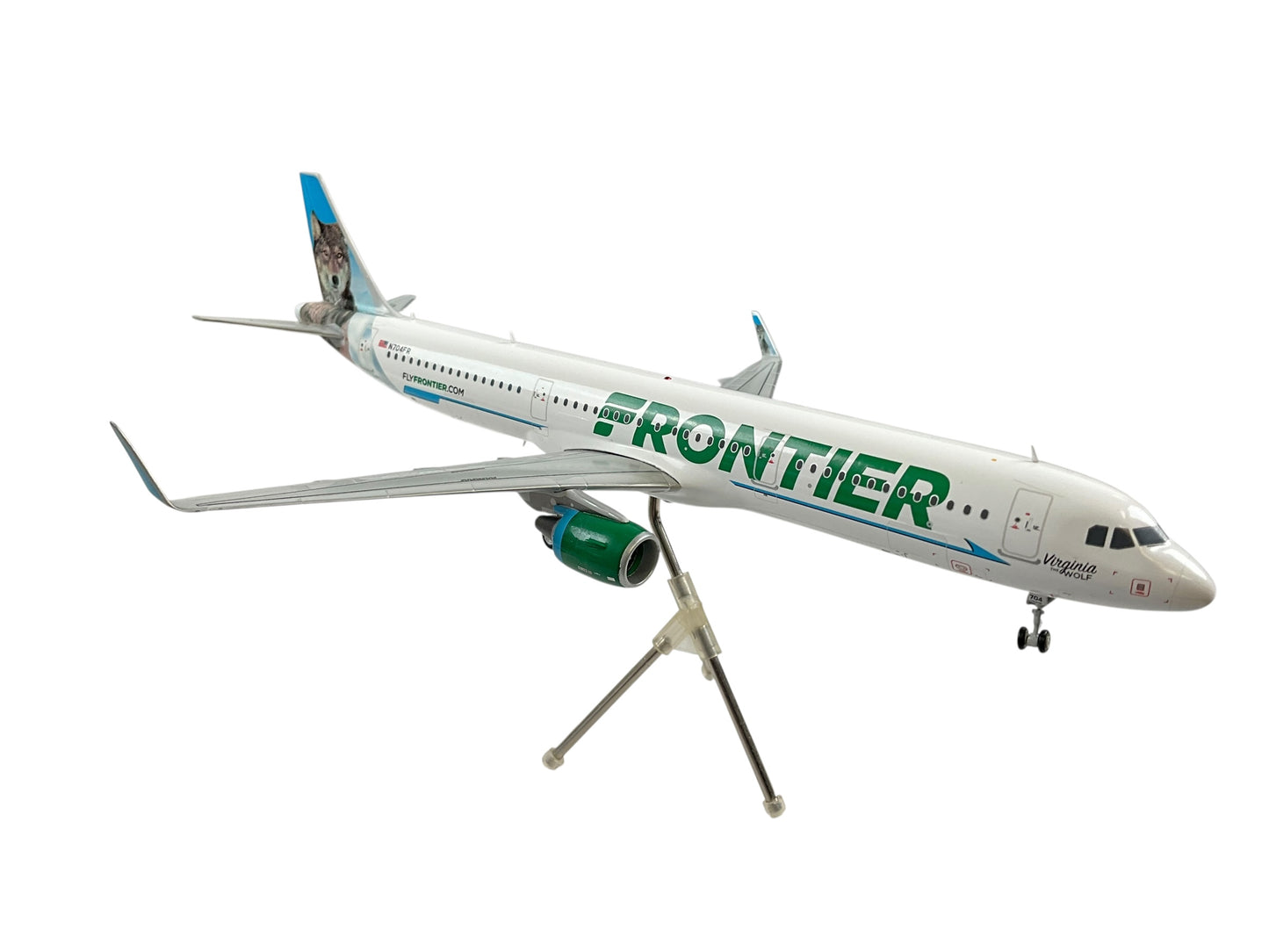1/200 Gemini200 (G2FFT972) Airbus A321 (N704FR) CargoDawg Airplanes "Virginia the Wolf" Tail (Limited Edition) 2021 Release