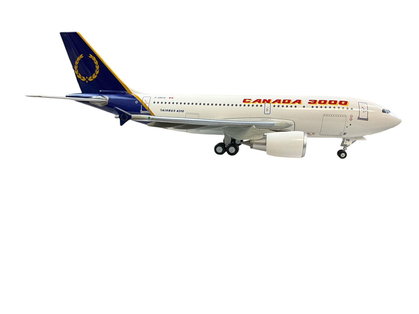 1/200 Hobbymaster (HL6004) Airbus A310-304 (C-GRYD) Transitional Livery with Royal Airlines Tail & CANADA 3000 Titles (Limited Edition)