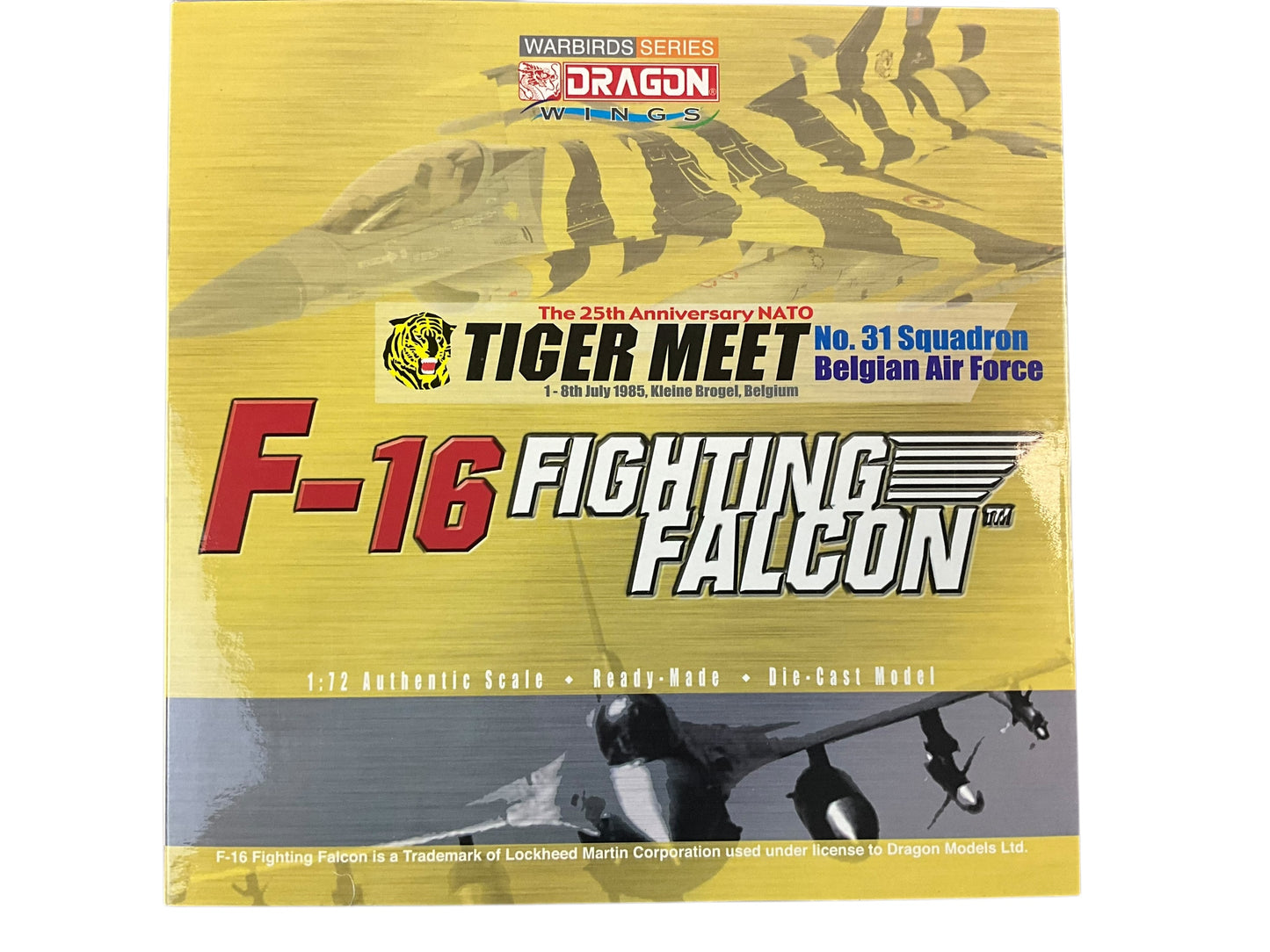 e1/72 Dragon Wings (50039) Lockheed Martin F16A (Viper) Fighting Falcon (FA-62) 25th Anniversary NATO "Tiger Meet" 1986 Livery - Belgian Air Forc (Limited Edition)