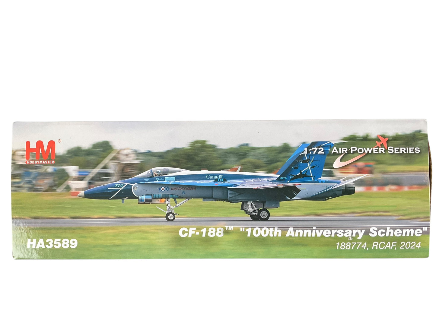 1/72 HobbyMaster (HA3589) McDonnell Douglas CF188 (F18A) Hornet (188774) "R.C.A.F. 100th Anniversary Scheme" R,C.A.F. 2024 (Limited Edition)