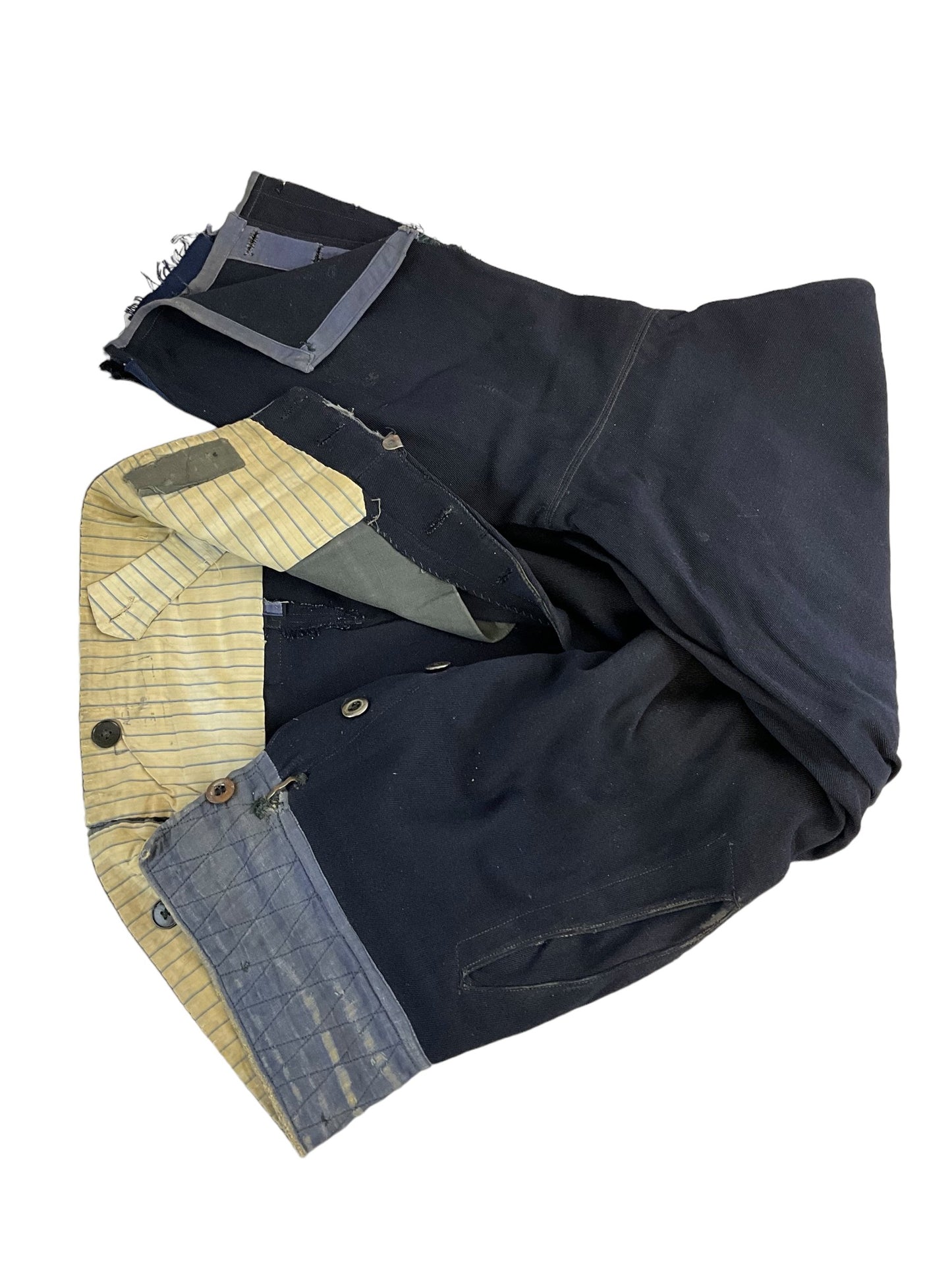 WW2 Russian Soviet Army Aviation Black Pants Riding Breeches Trousers